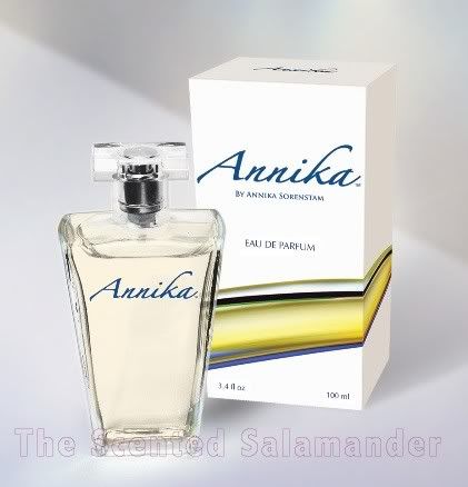 Annika perfume is advertised to look clear...