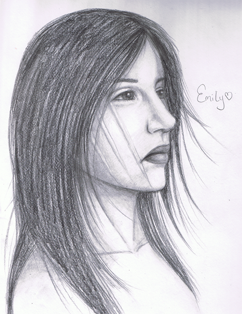 Emily's Scars Sketch of Emily
