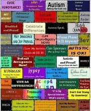Bev's brick wall with autism acceptance messages