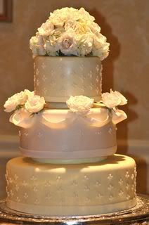 floral wedding cake