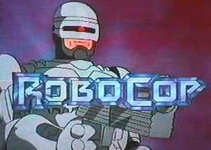 Is he GRINNING?? RoboCop does NOT grin!!!
