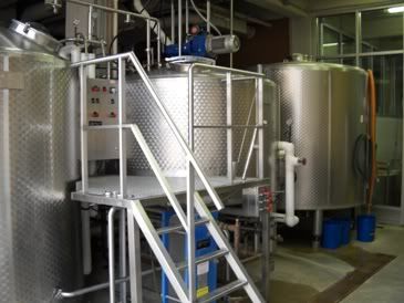 Hinterland Brewery, brewing vessels