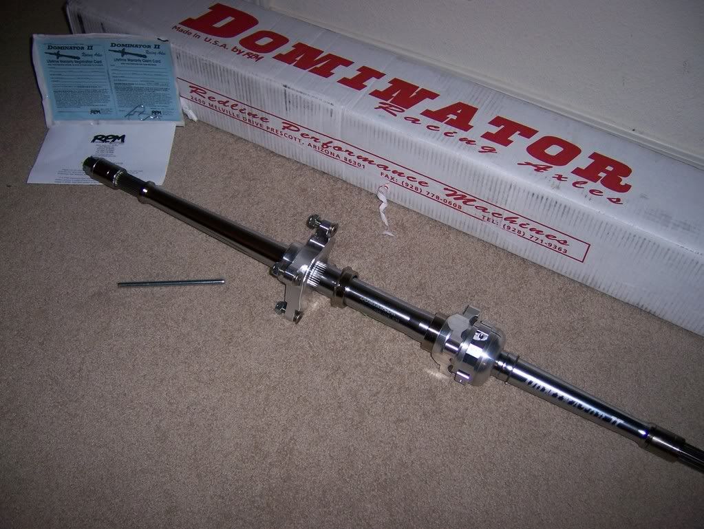 RPM Dominator II Axle w/ Race Hub and AntiFade Honda TRX 450R
