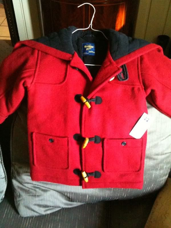 NWT OshKosh coat with hood, 24 mo, toggle buttons, $25 Pictures, Images and Photos