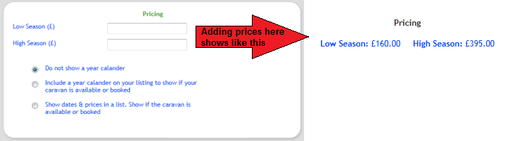 Adding low/high season