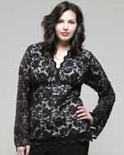 Scalloped Boudoir Lace Blouse from Kiyonna