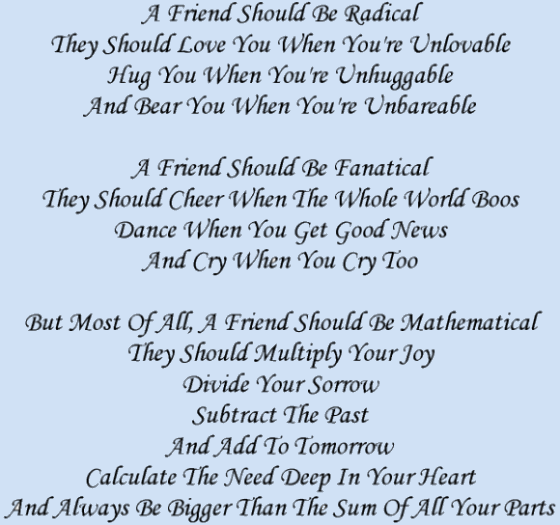 Friend Poem Pictures, Images and Photos