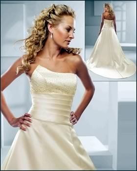 asymmetric wedding dress picture A38