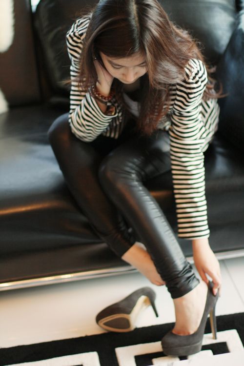 black and white