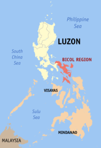 bicol region peninsula bicolandia regions occupying philippines