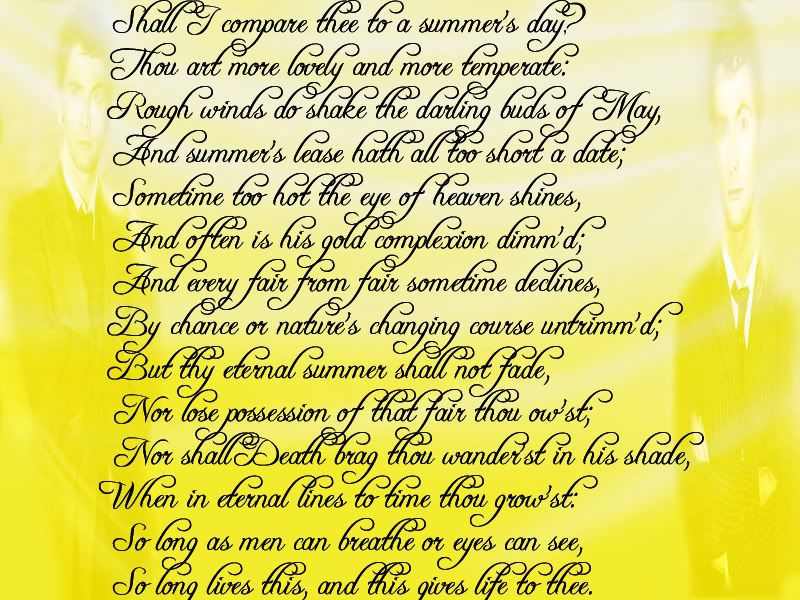 funny sonnets. Sonnet Eighteen Image