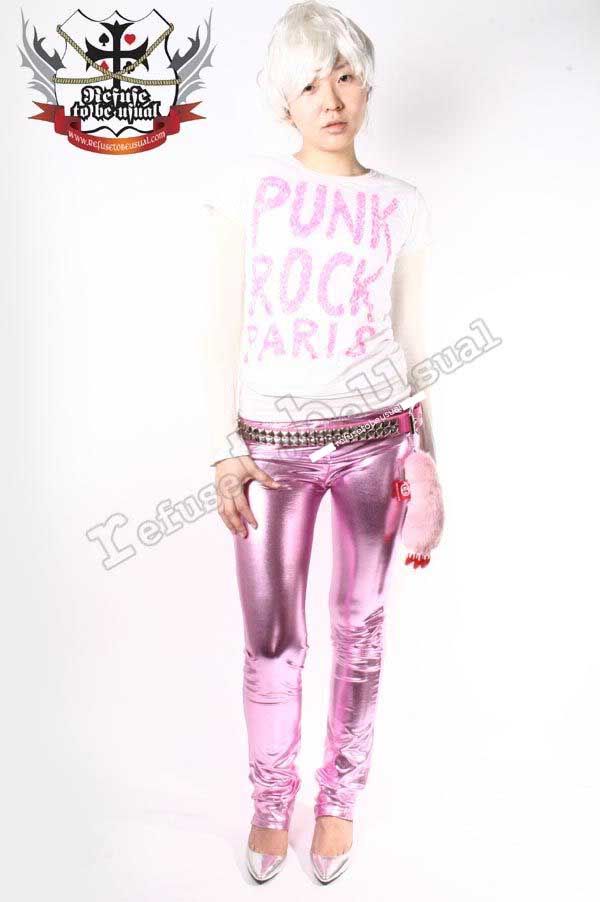RTBU ROSE BUD ICE PINK metallic Cigarette Pant LEGGINGS | eBay