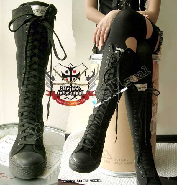 converse high leg boots