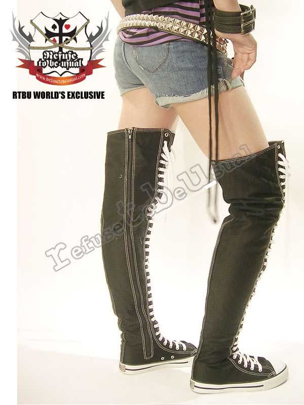 long lace up converse boots