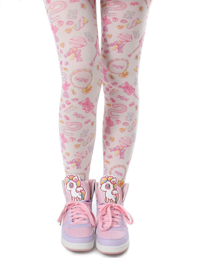 Harajuku Decora Kawaii Sweet Cosplay Lolita Lollipop Jelly Bean Candy Tights Cos eBay