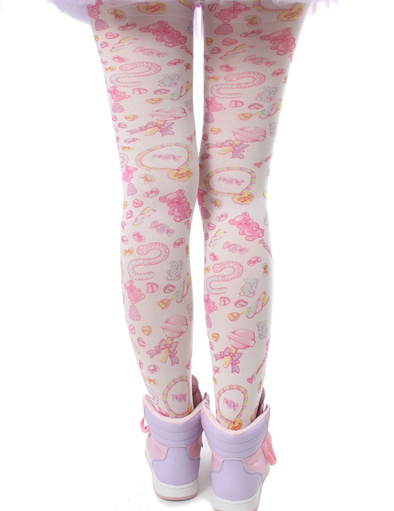 Harajuku Decora Kawaii Sweet Cosplay Lolita Lollipop Jelly Bean Candy Tights Cos eBay