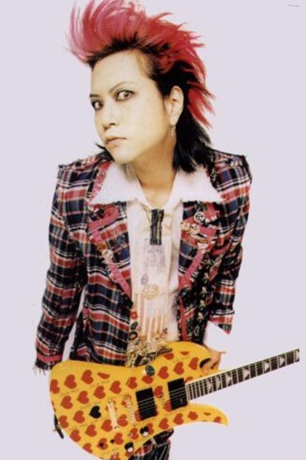 visual kei punk x japan hide heart guitar knit sweater