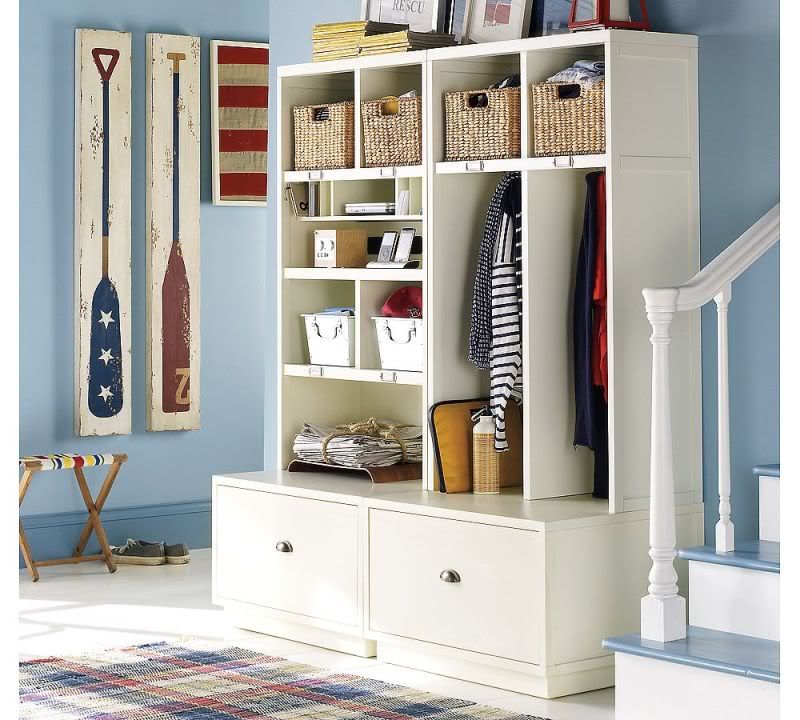 Entryway Lockers with Bench