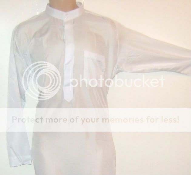 WHITE FORMAL THOBE SAUDI SUMMER KAFTAN DRESS ARABIC