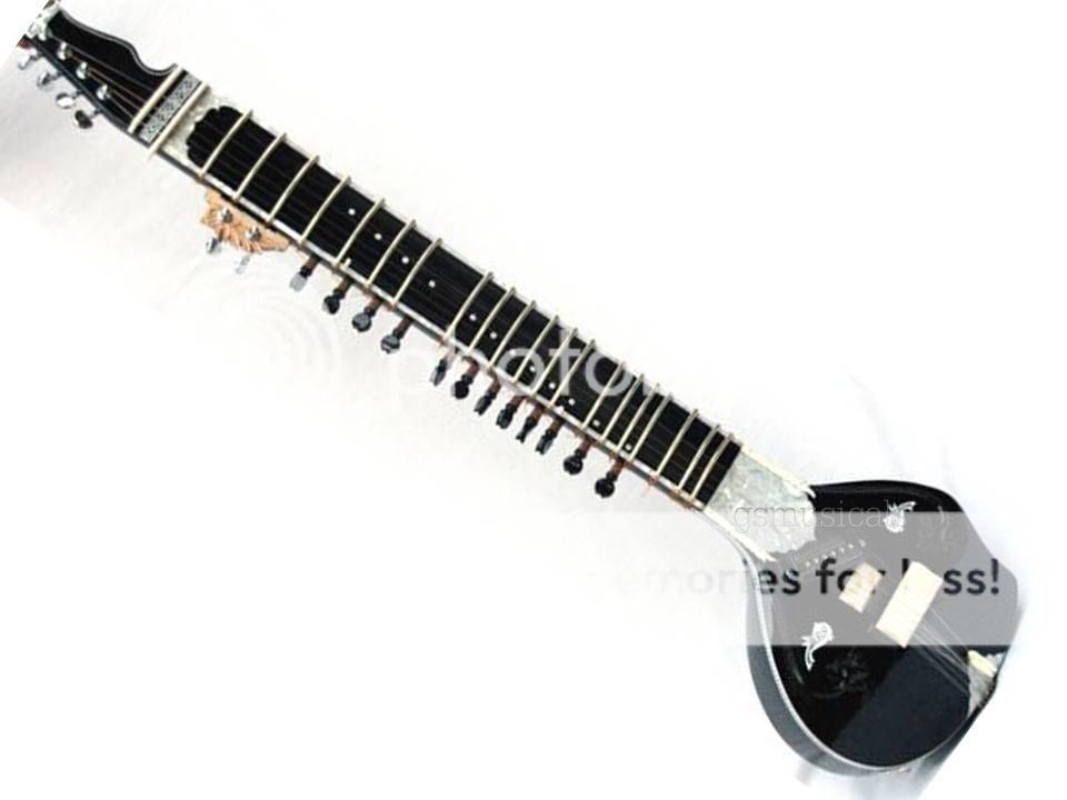 Купить Ситар G.S.MUSICALS SITAR PACO BLACK FUSION ELECTRIC SITAR WITH
