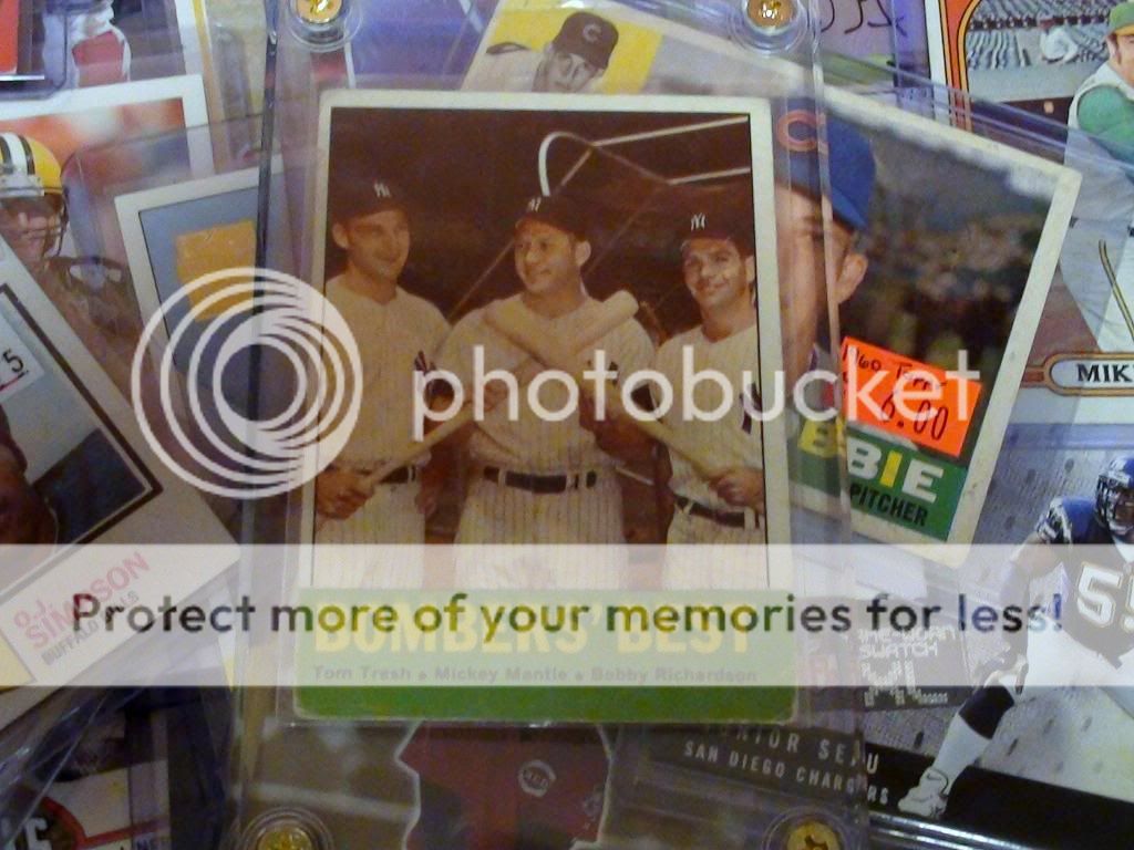 sweet collection of cards rare mickey mantle card with wheat penny