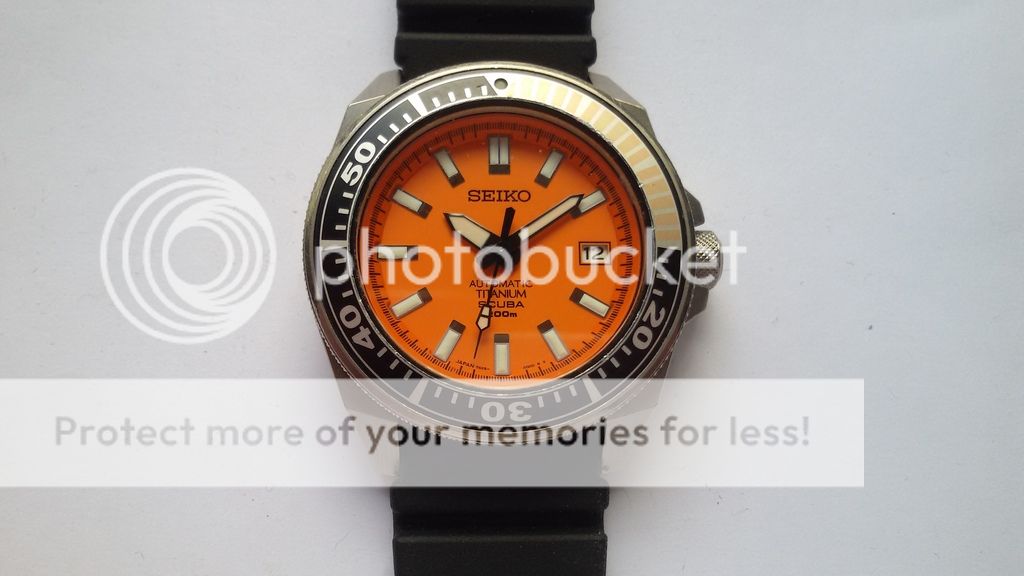 SOLD: Seiko orange Samurai 7S25-00D0 SBDA005 200m titanium diver |  WatchUSeek Watch Forums