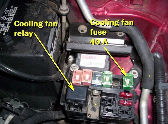 2002 Cooling escort fan ford relay #5