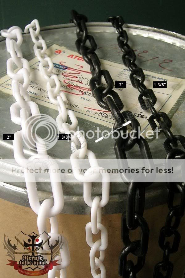 PUNK DIY Craft plastic ANCHOR CHAIN 35mm LINK WHITE 1yd  