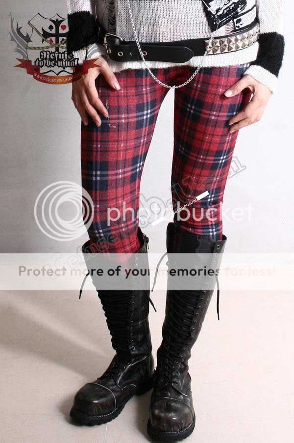 Punk gothic Tartan/Plaid Tights Stocking PANTS LEGGINGs  