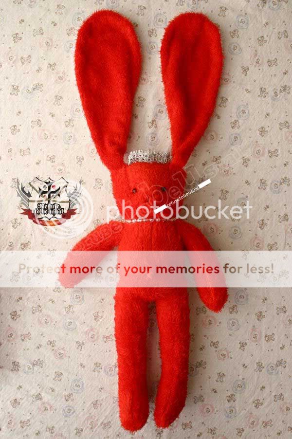 Lolita Princess Rabbit Bunny Music Terry Plush Doll Red