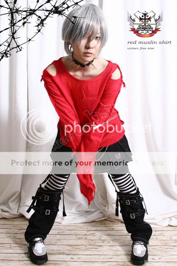 Jrock HIDE Punk SEDITIONARIES JOHNNY ROTTEN muslin RED  