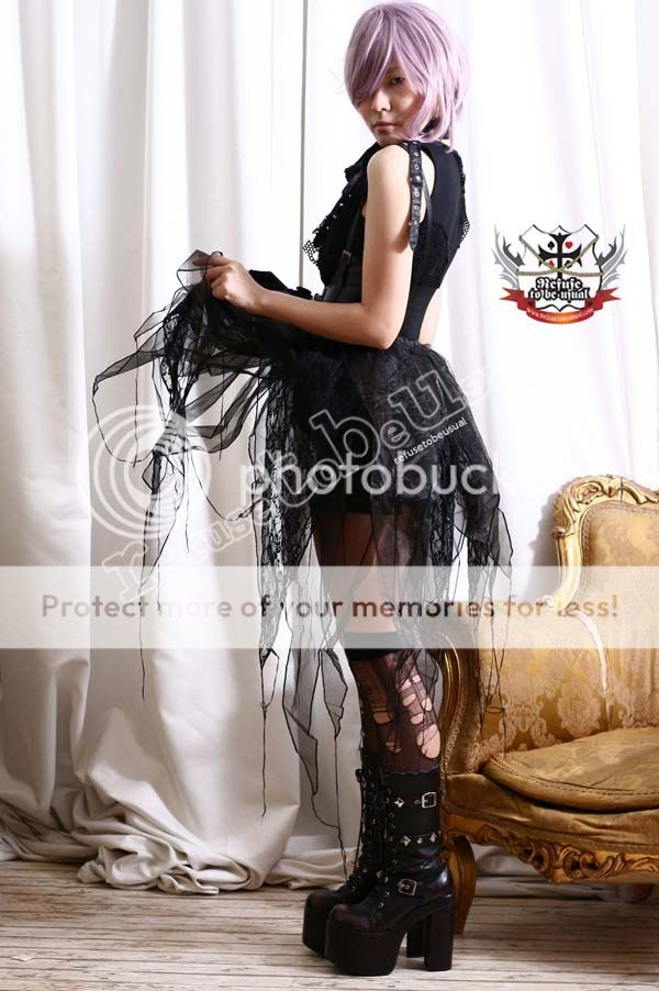 RTBU Gothic Punk EGL Visual Fairy Kei SHEER Tulle Skirt  