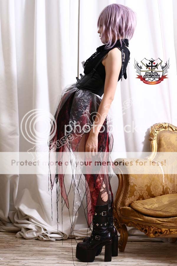 RTBU Gothic Visual Kei Multi Layer TRI Color FIRE Skirt  