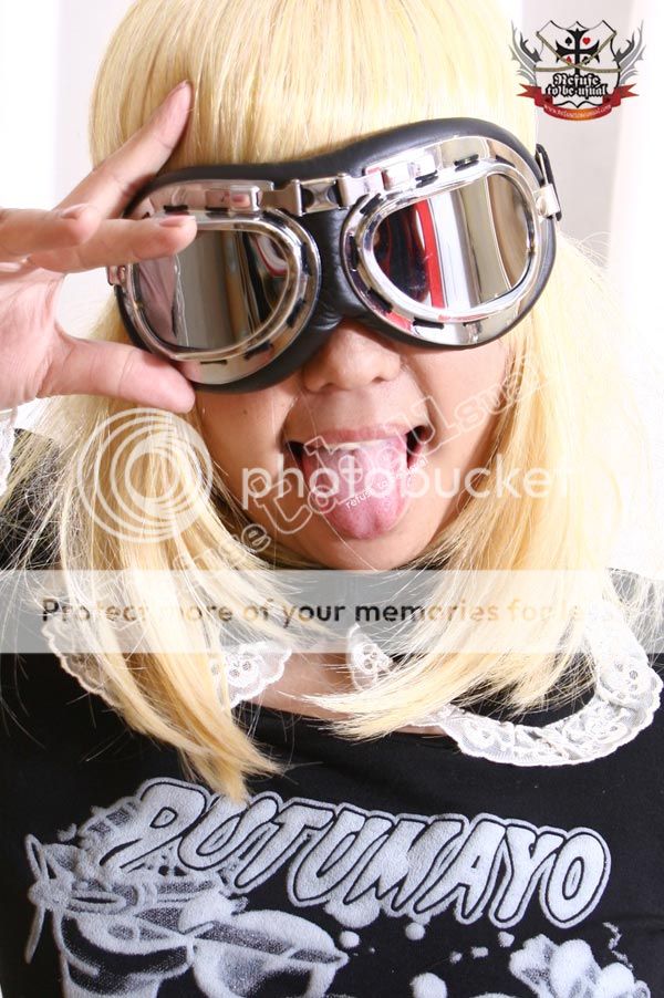 unisex cyber punk/steampunk goggle. mirror lens, silver frame 