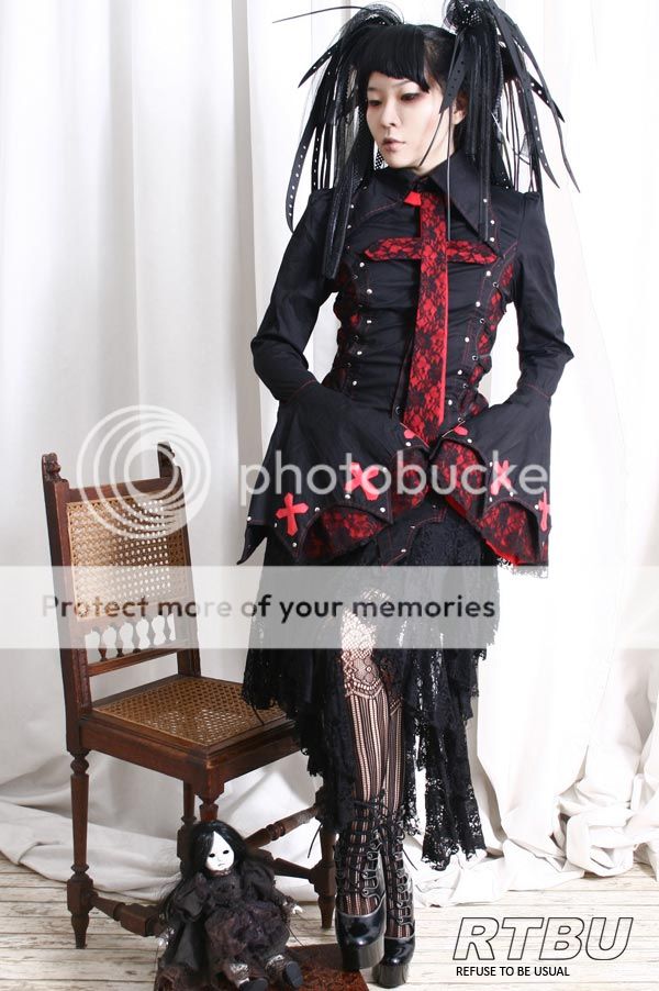 Gothic Punk Lolita Corset Dracula Vampire Armor Stud Crucifix Bell ...