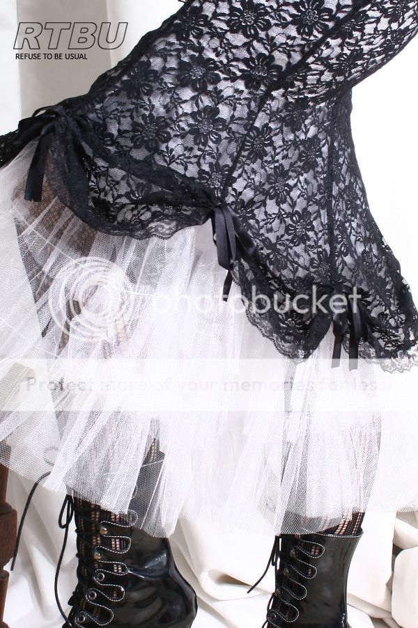 Gothic Lolita Victorian Ladylike Formal Fishtail Lace Drape Skirt ...