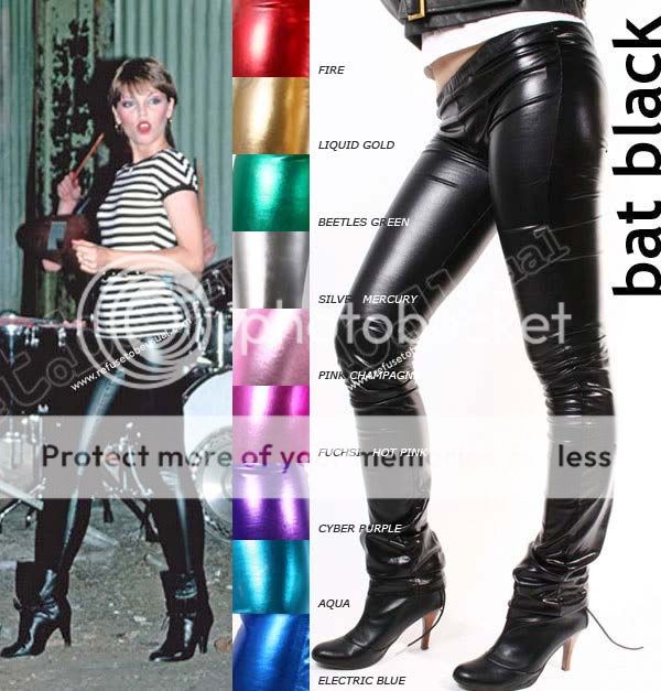 GLAM PUNK Metallic Shiny Spandex Leather SLOUCH LEGGING  