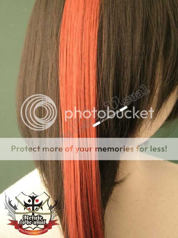 PUNK PUNK EMO CYBER HAIR EXTENSION costume 15 LAVA RED