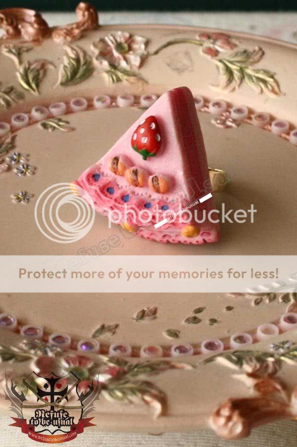Japan DIY Cutie Strawberry Shortcake Desert Candy Ring