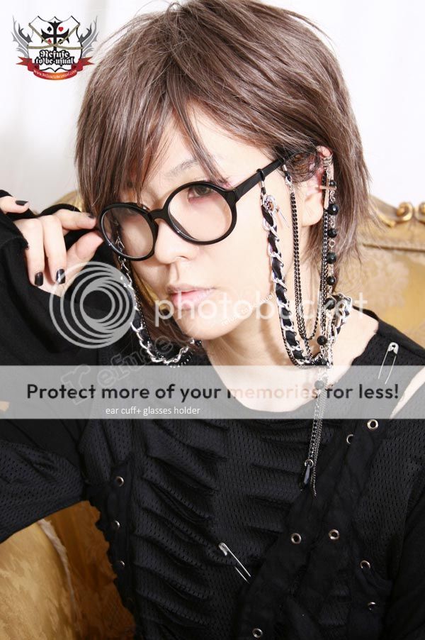 Retro Goth Punk Glasses Holder Chain+Ear Cuff Bead SASH  