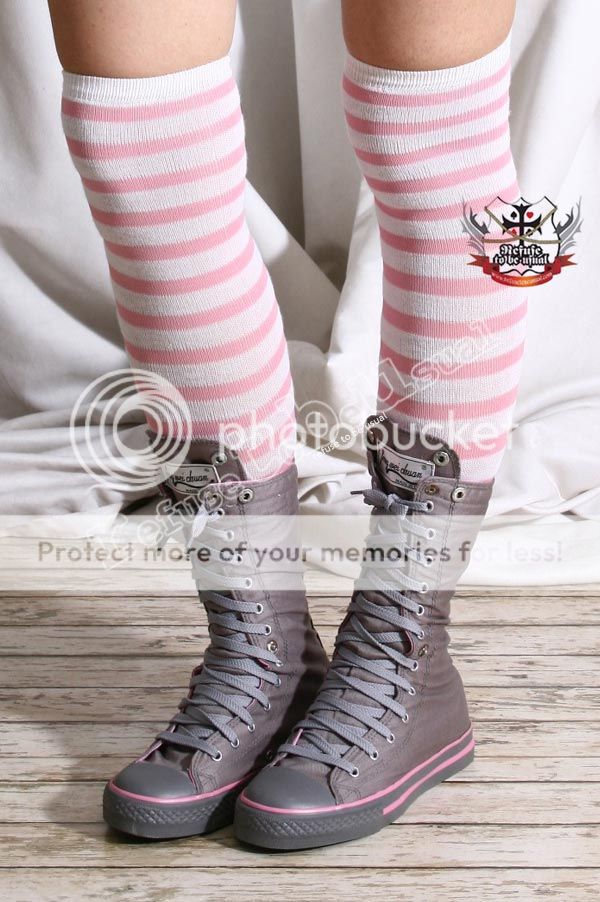 Calf Ankle Flip Collar Sneaker Boot Kawaii Gray+Pink 38  