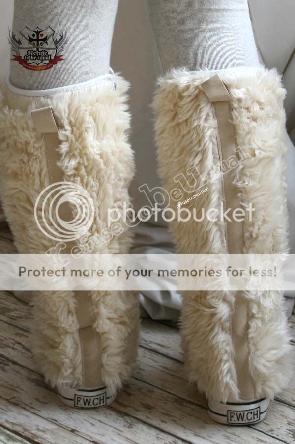 Knee High Sneaker MUKLUK Laceup Teddy Fur Snow Boot 36  