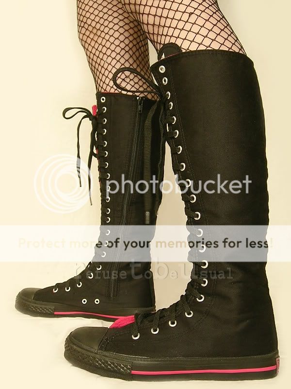 KERA PUNK EMO Gothic Goth KNEE HIGH Canvas Sneaker Boot  