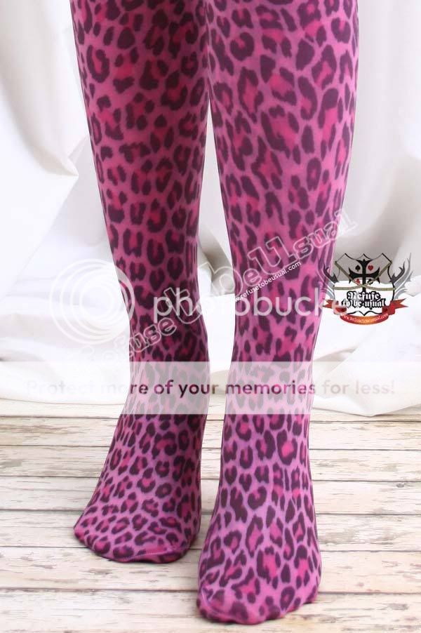 CUTiE Punk OPAQUE Tights Pantyhose LEOPARD PINK PANTHER  